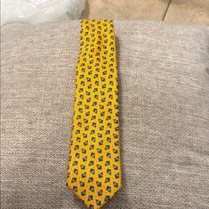 Yellow and Blue Patterned Men's Tie